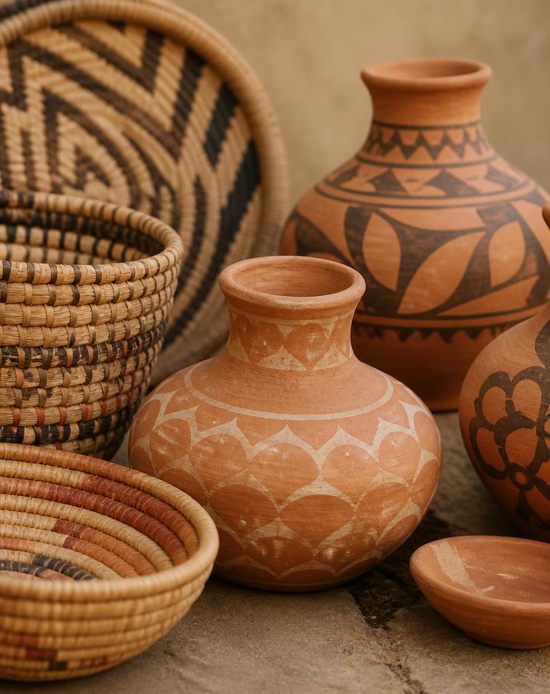 Peças de artesanato tradicional de Patu